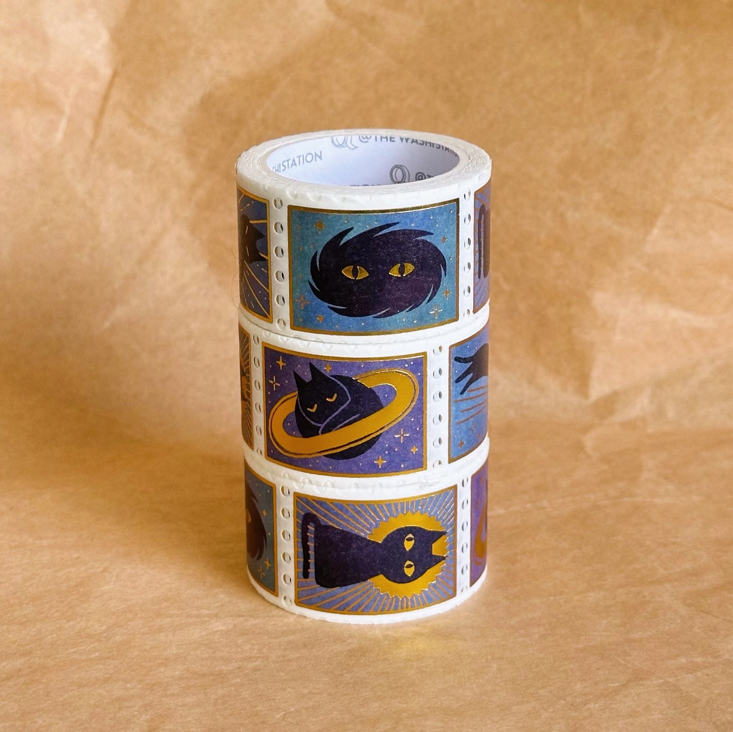 Washi Tape in Briefmarkenform // Celestial Felines