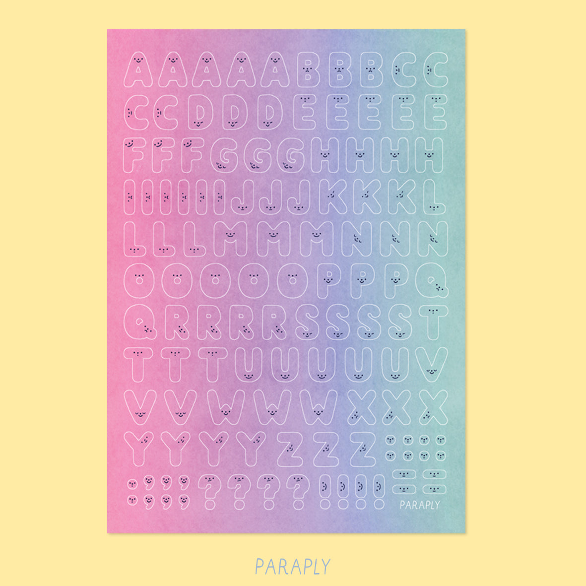 Stickerbogen // Smiling Alphabet
