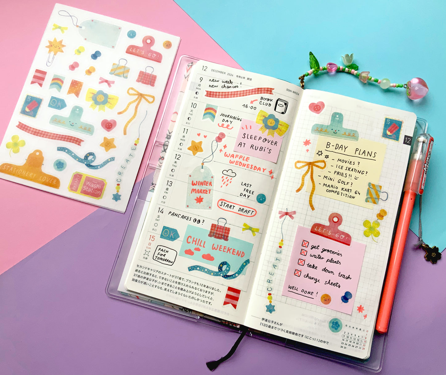 Washi sticker sheet // Journaling Accessories