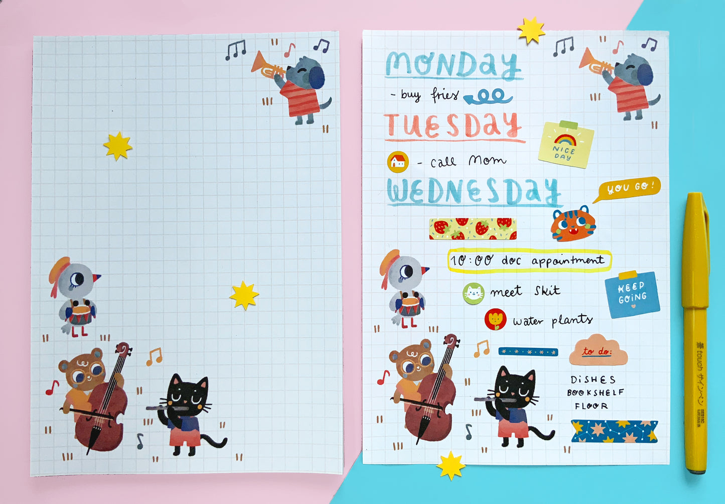 Stickerbogen // Planer 2