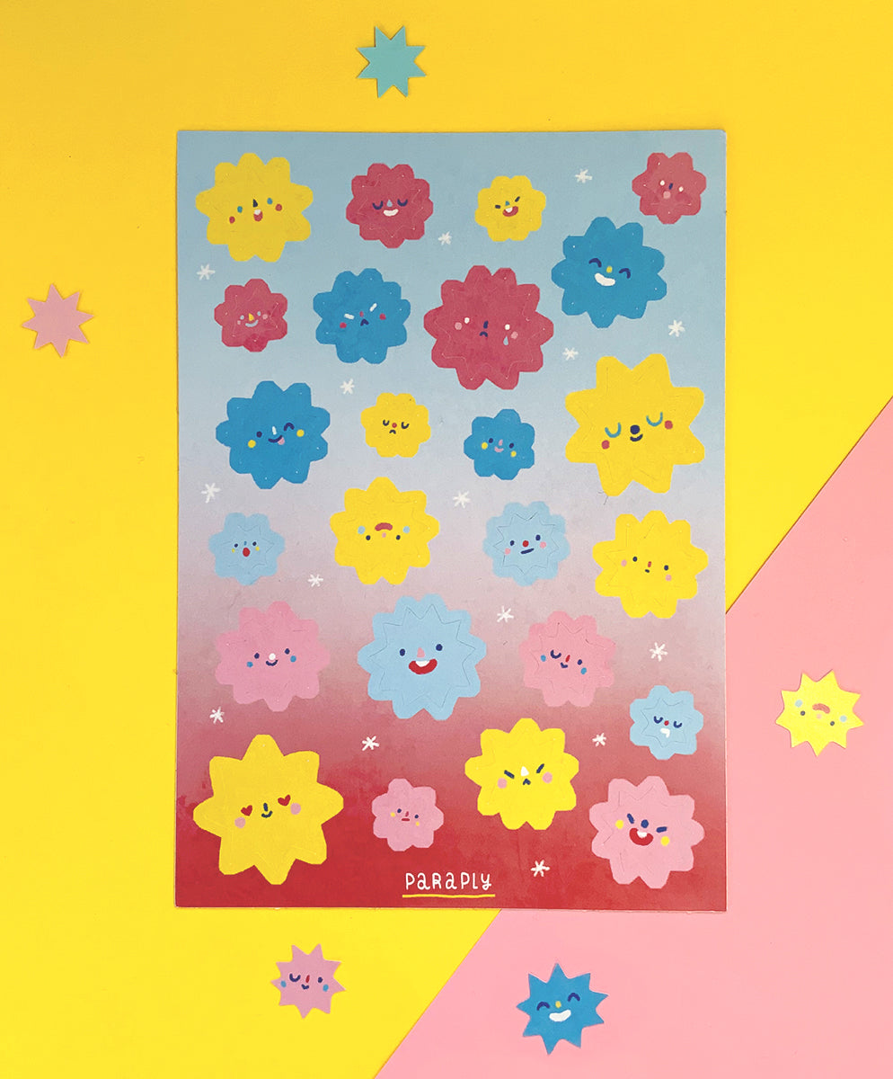 Stickerbogen // Sterne
