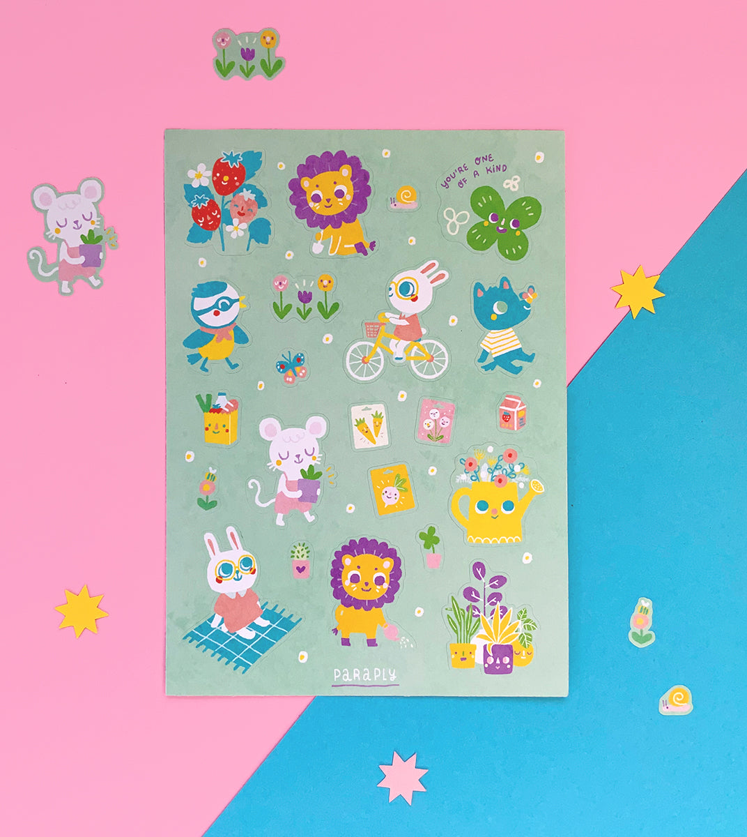 Stickerbogen // Frühling