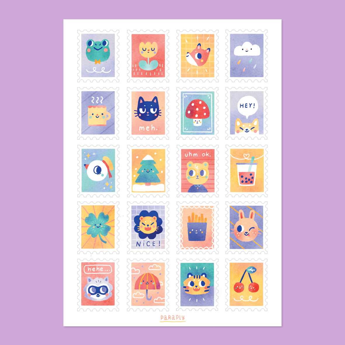 Stickerbogen // Briefmarken