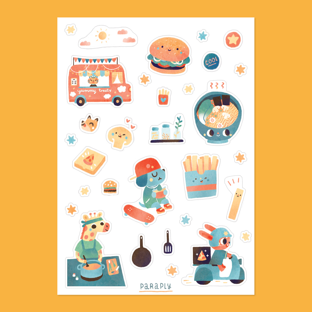 Stickerbogen // Street Food