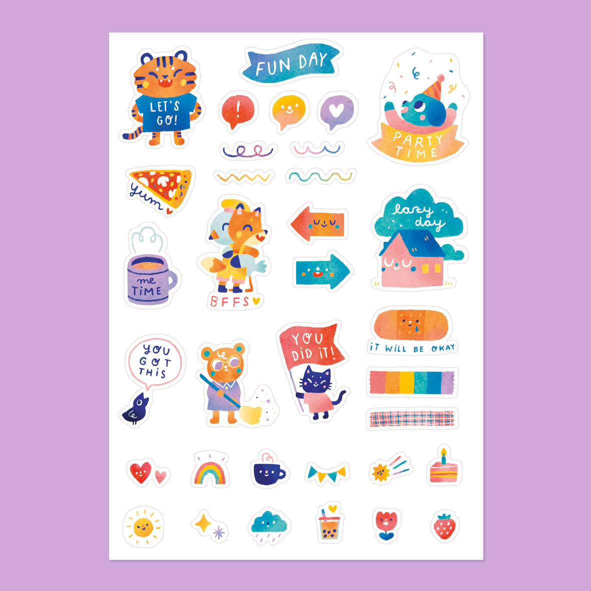 Stickerbogen // Planer 3