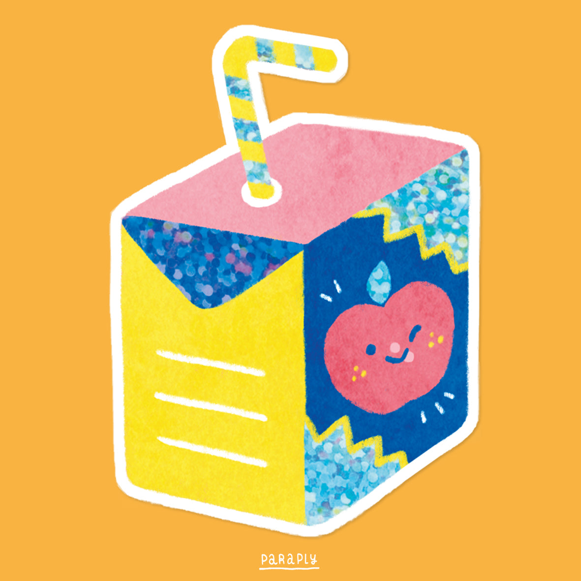 Sticker with glittery details // Juicebox