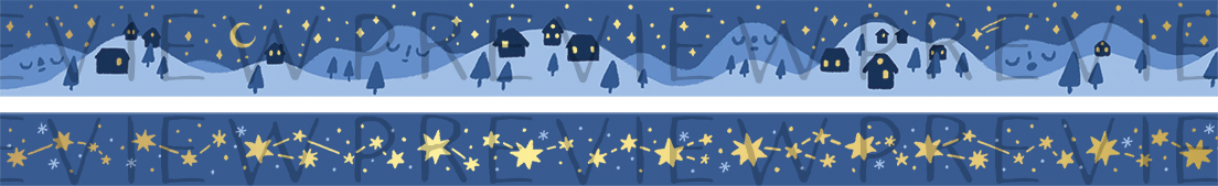 Washi Tape Set mit Goldfolie // Sternenhimmel