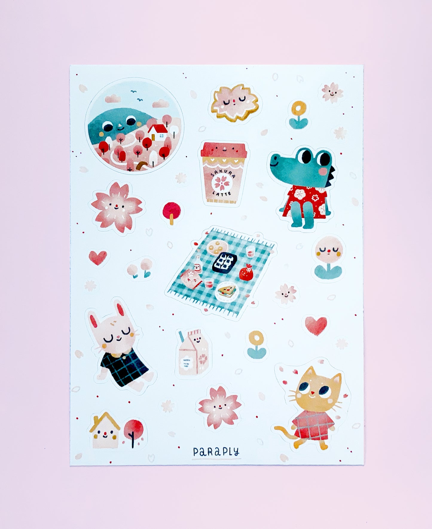 Sticker sheet // Cherry Blossom Picnic
