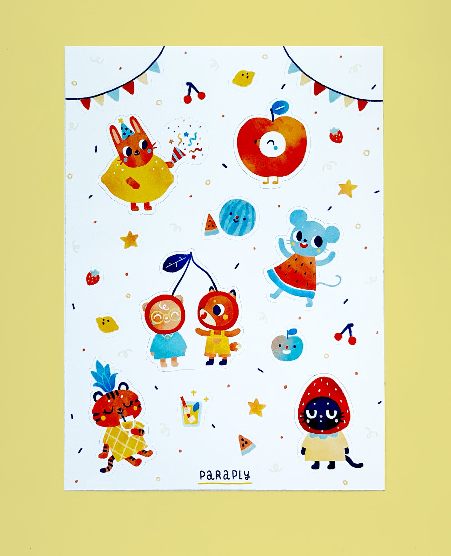Sticker sheet // Fruit Party