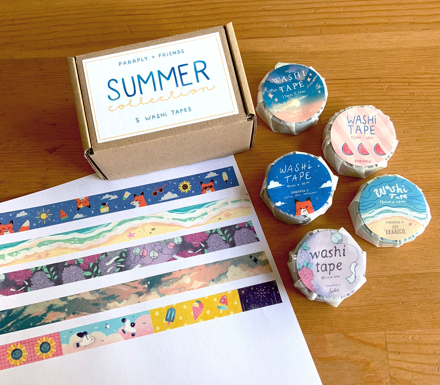 Washi Tape // Summer Foxes (Collab Artist: noneforsorrow)