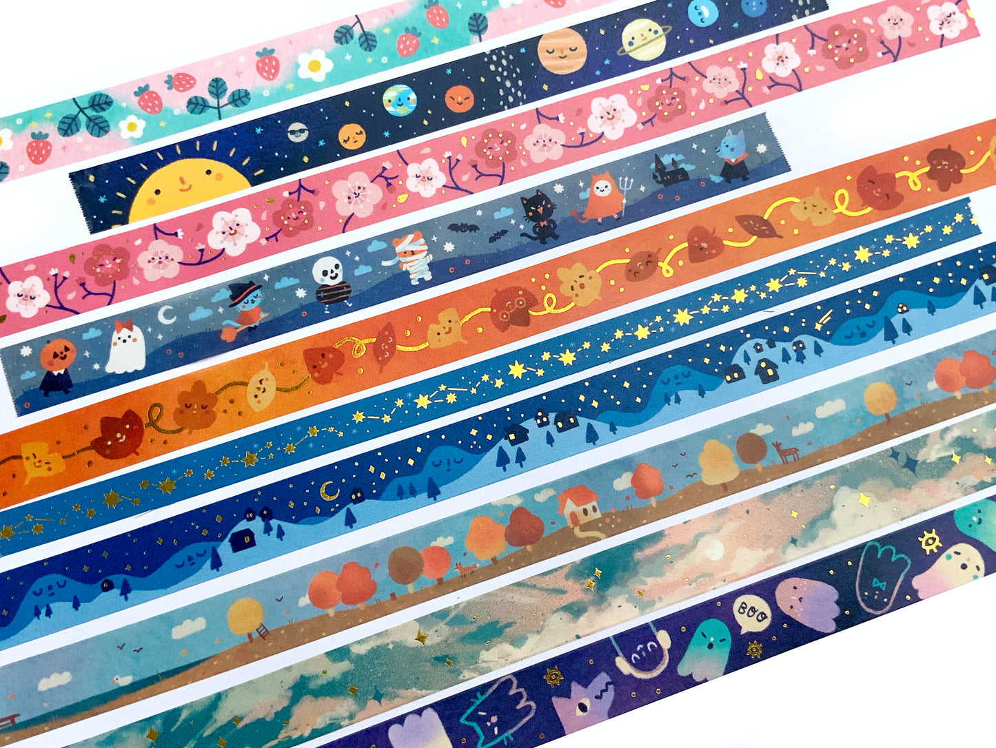 Washi Tape Set mit Goldfolie // Sternenhimmel