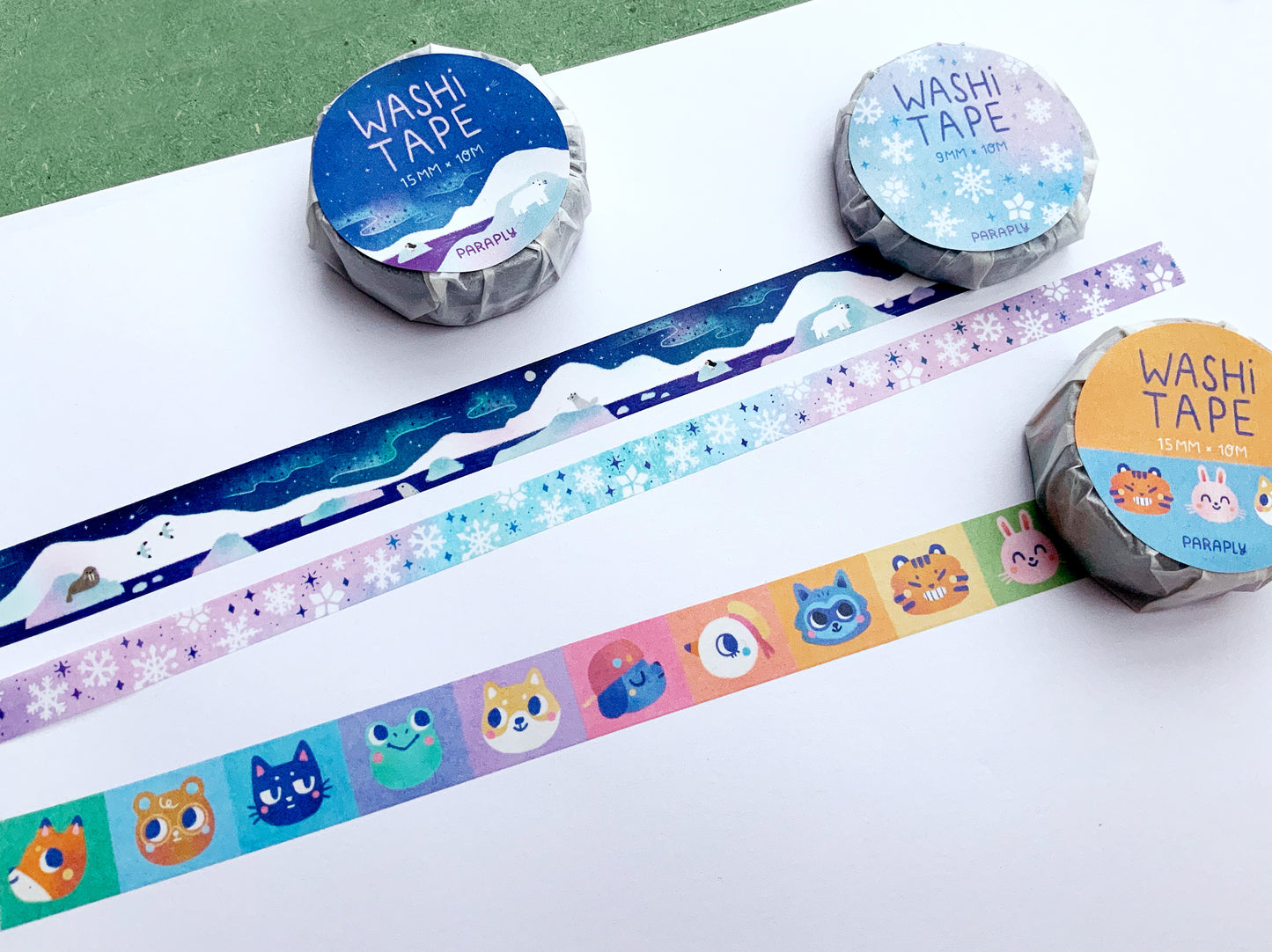 Slim Washi Tape // Glittering Snow