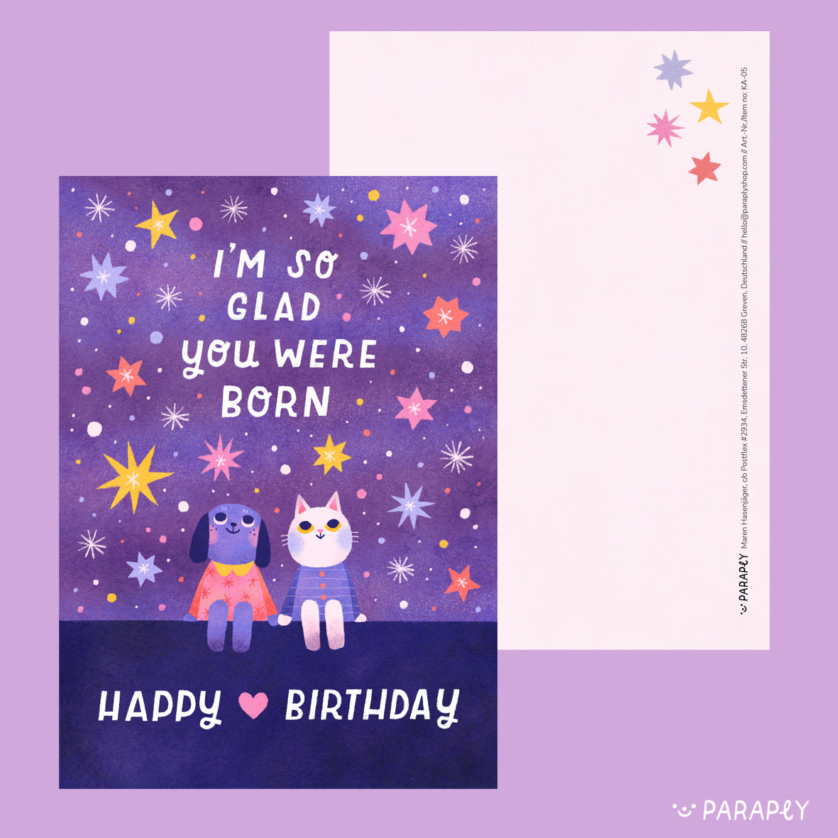 Doppelseitige Karte // I'm Glad You Were Born