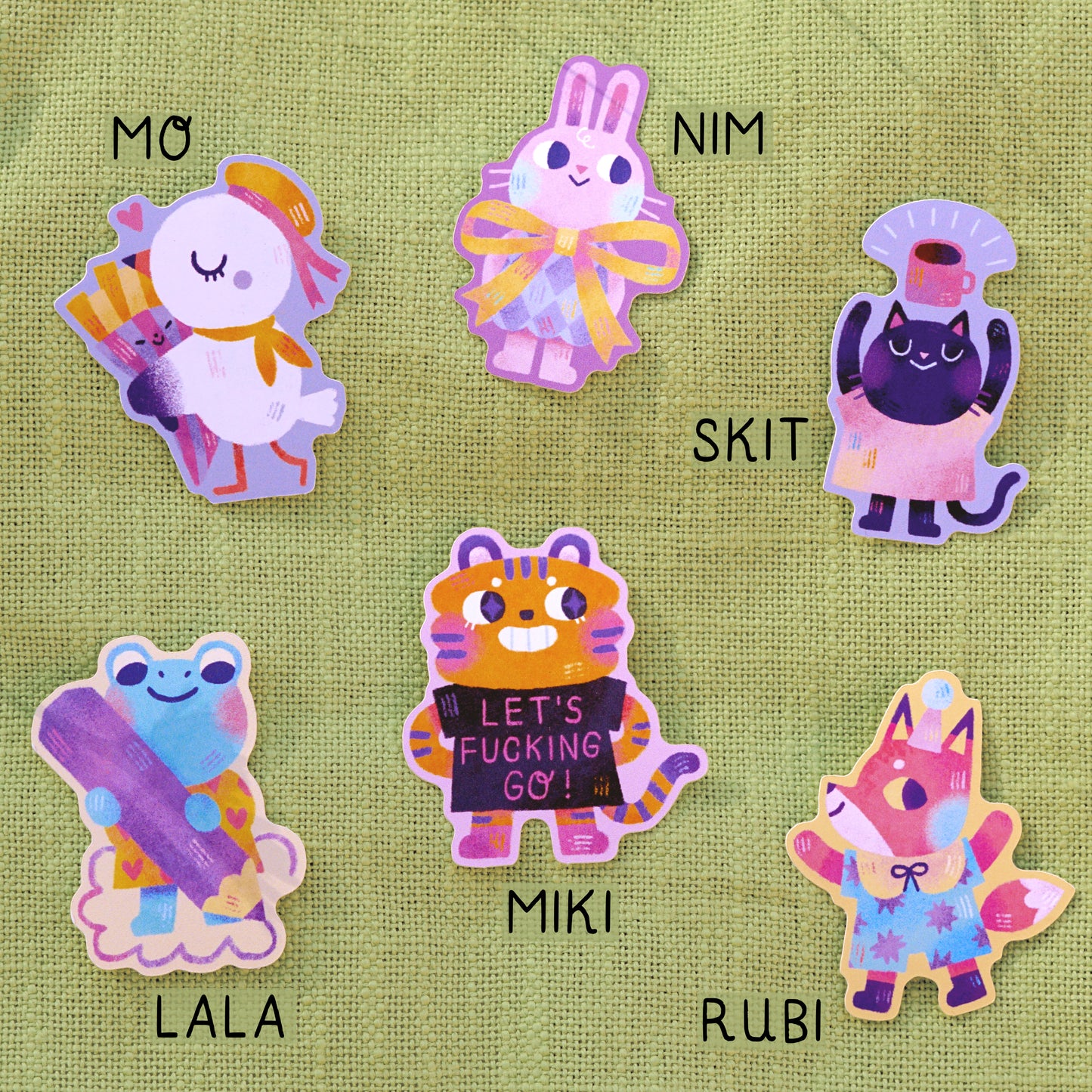 Kleine Sticker // Mo and Friends