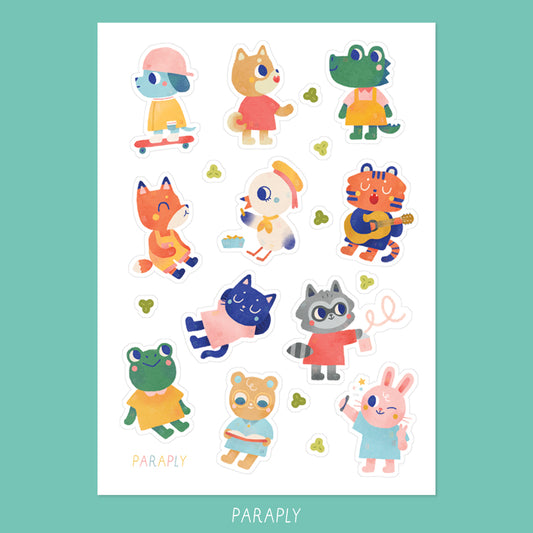 Sticker sheet // Paraply Friends