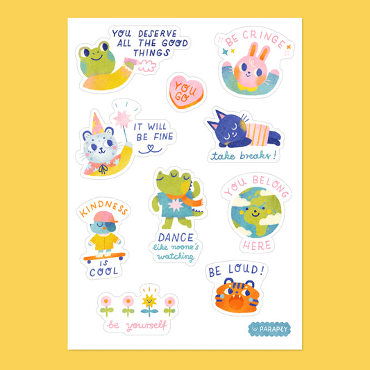 Sticker sheet // Positivity
