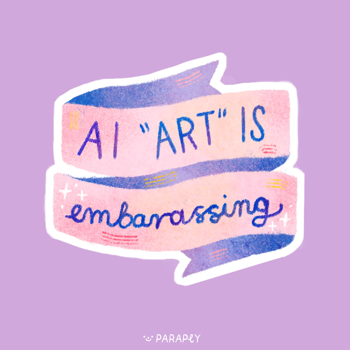 Kleiner Sticker // AI "Art" Is Embarrassing