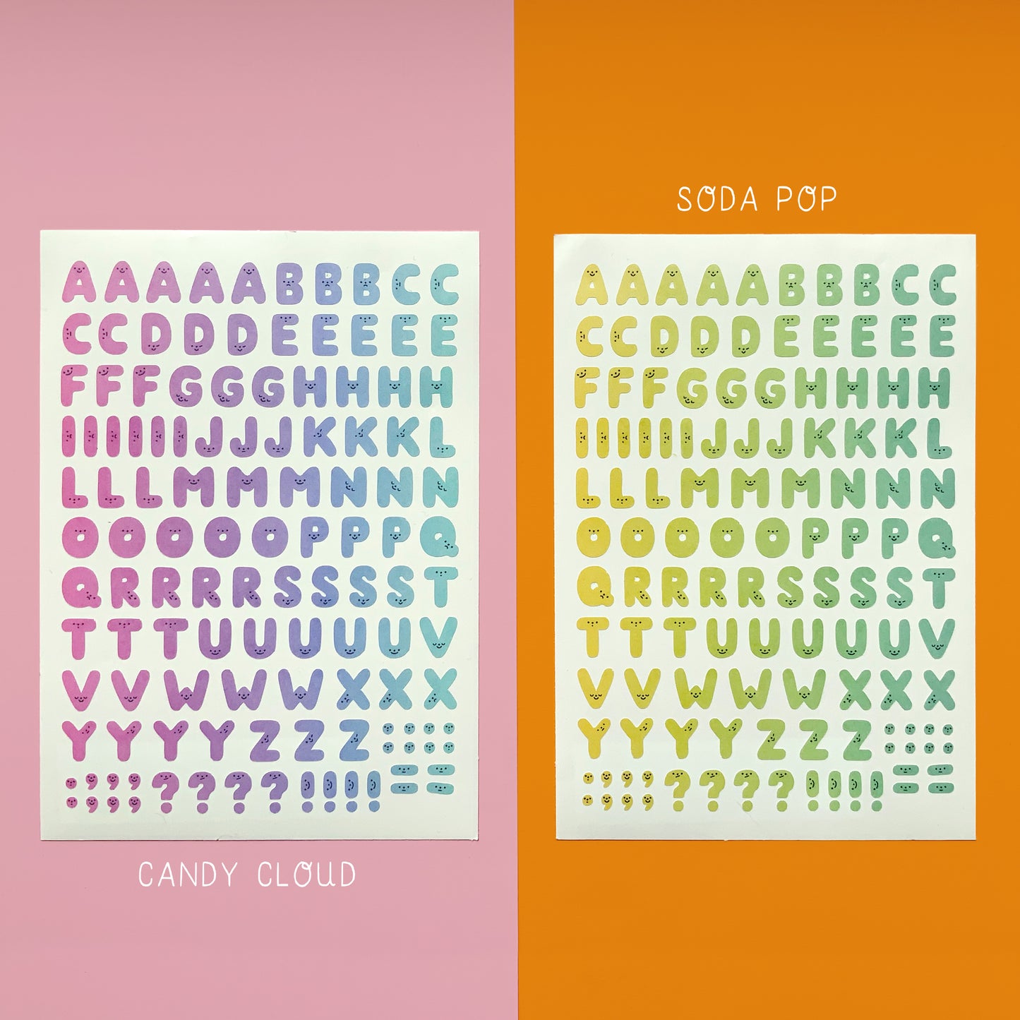 Sticker sheet // Smiling Alphabet