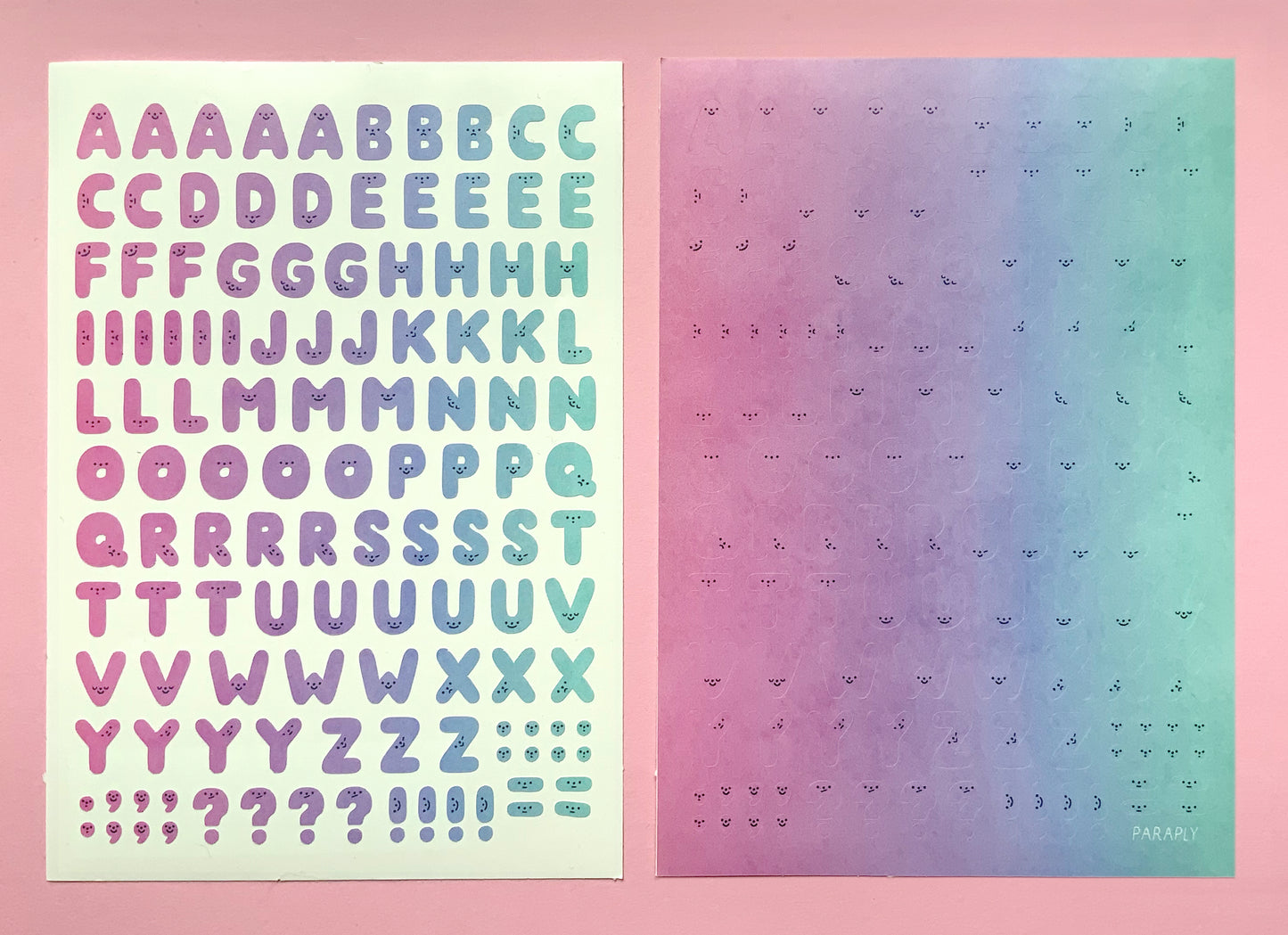 Sticker sheet // Smiling Alphabet