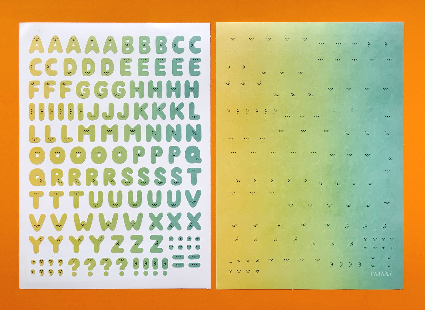 Sticker sheet // Smiling Alphabet