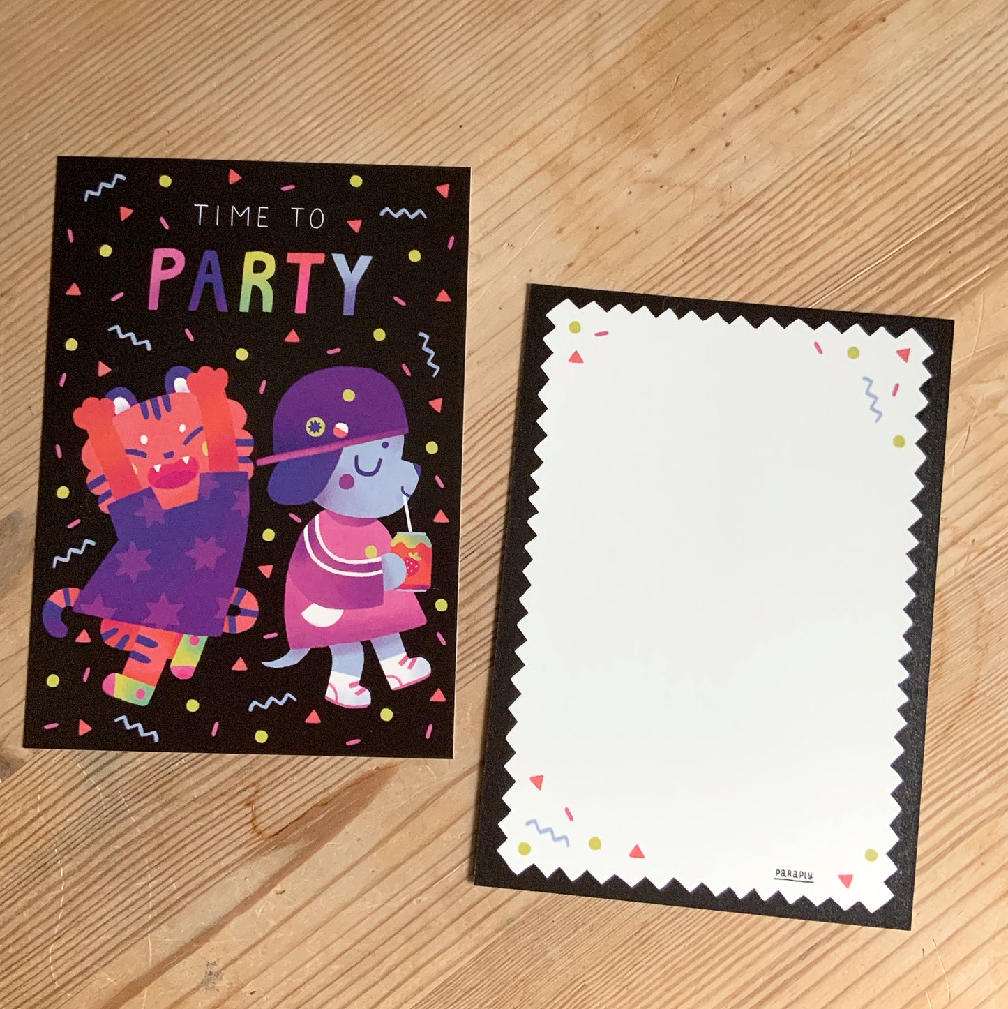 Double-sided card // Time To Party
