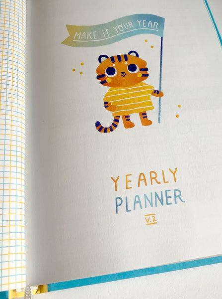 Undated A5 yearly planner (Variant A - light blue)