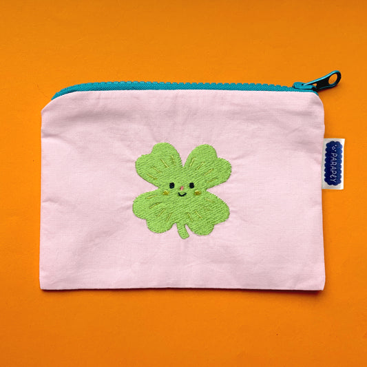 Embroidered Pouch // Clover