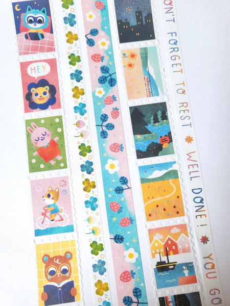 Stamp Washi Tape // Funny Friends