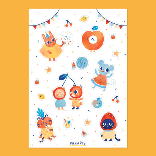 Stickerbogen // Fruit Party