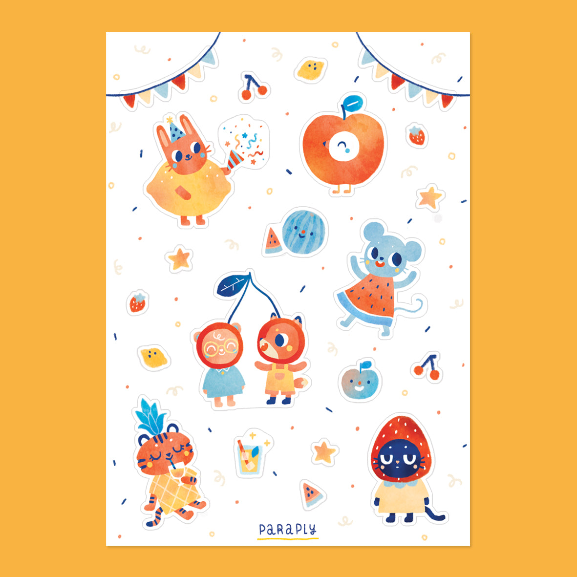 Sticker sheet // Fruit Party