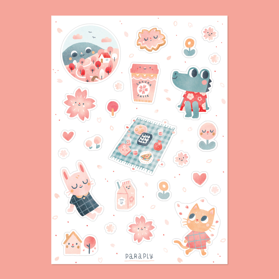 Sticker sheet // Cherry Blossom Picnic