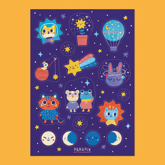 Stickerbogen // Stars & Space