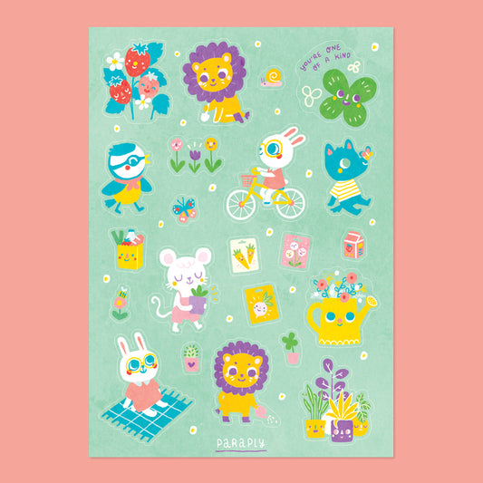 Stickerbogen // Frühling