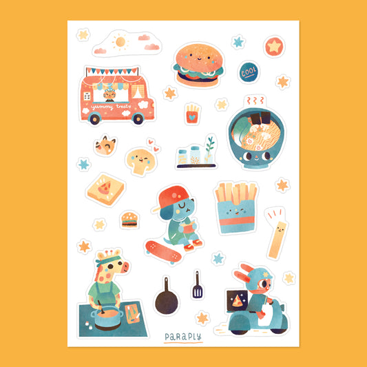 Stickerbogen // Street Food