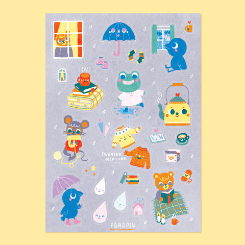Sticker sheet // Rainy Day