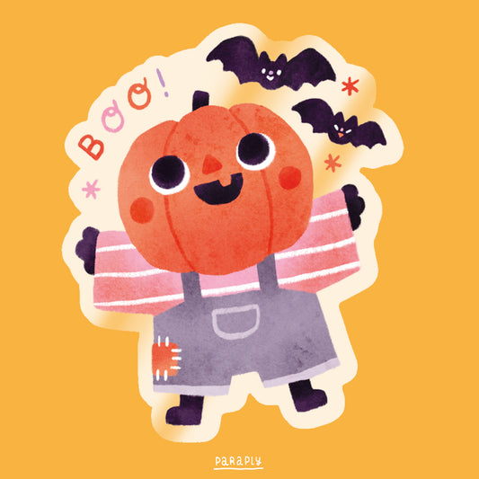 Transparent sticker // Pumpkin Guy