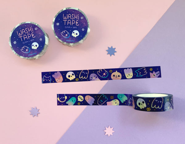 Washi Tape with gold foil // Spooky