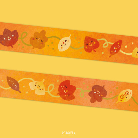 Washi Tape with gold foil // Leaves