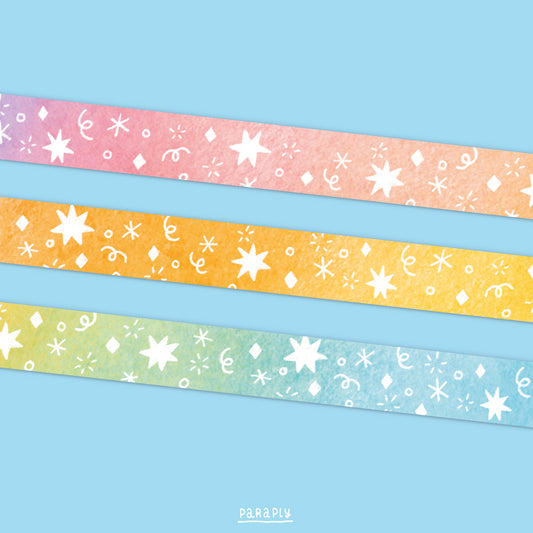 Schmales Washi Tape // Regenbogen