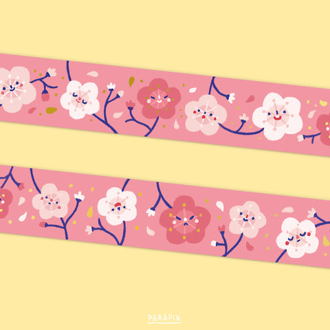 Washi Tape with gold foil // Cherry Blossoms