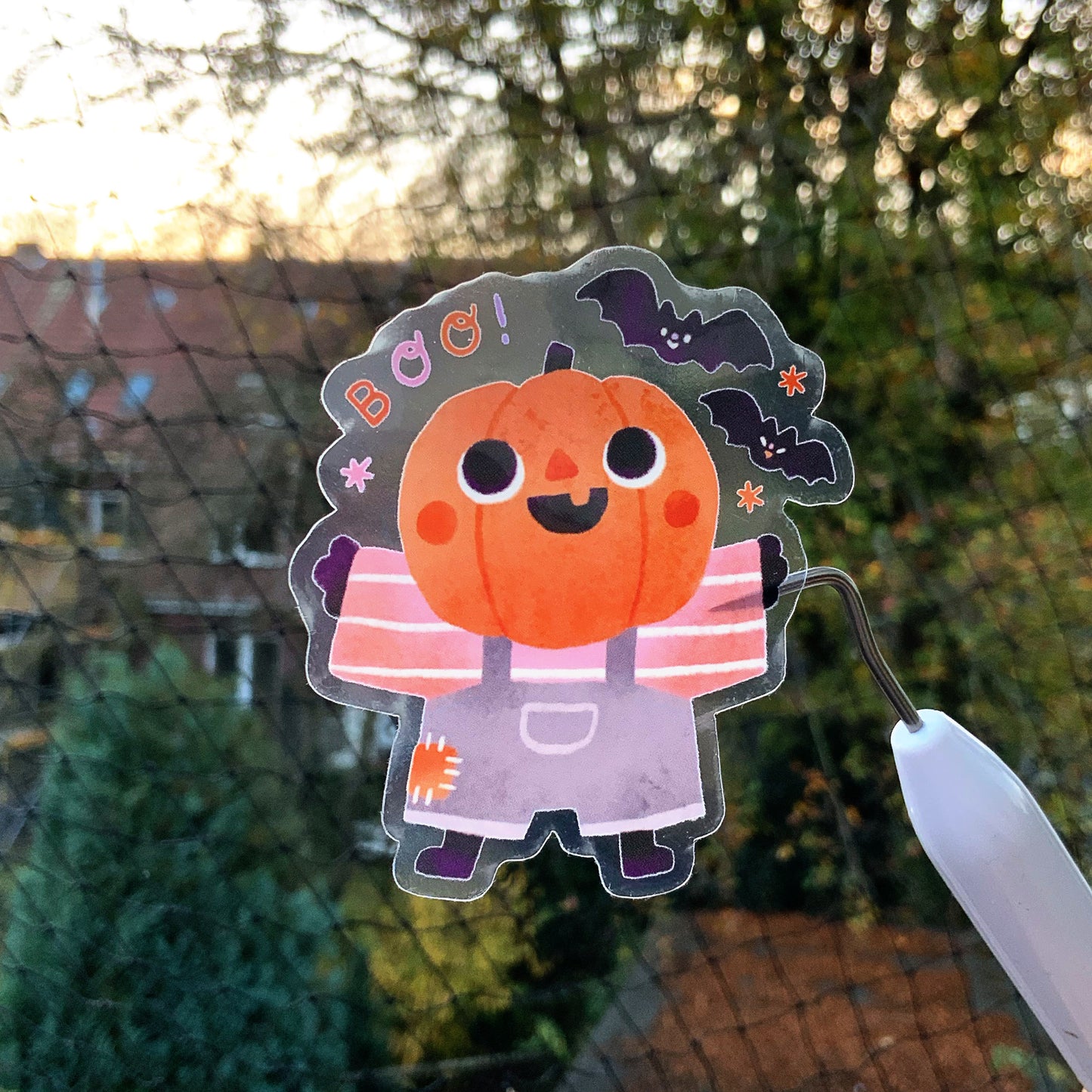 Transparent sticker // Pumpkin Guy